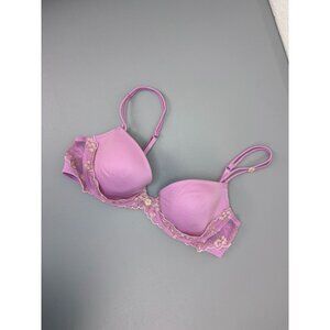 Victoria's Secret purple 34B Demi‎ ipex y2k lightly lined underwire lace bra